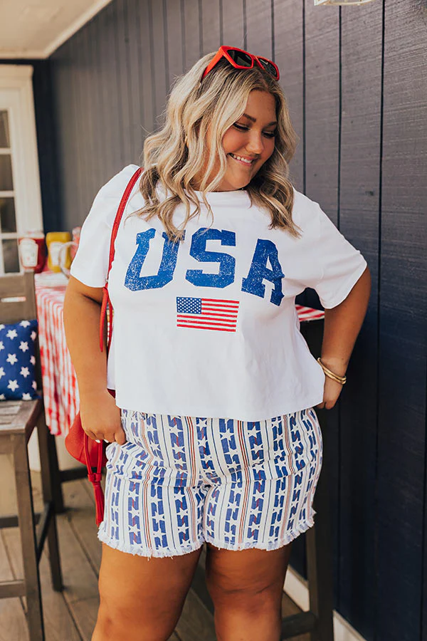 USA Pride Graphic Tee Curves - Image 3