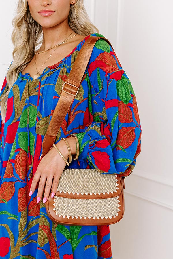 Vacay Ready Woven Crossbody in Maple - Image 2
