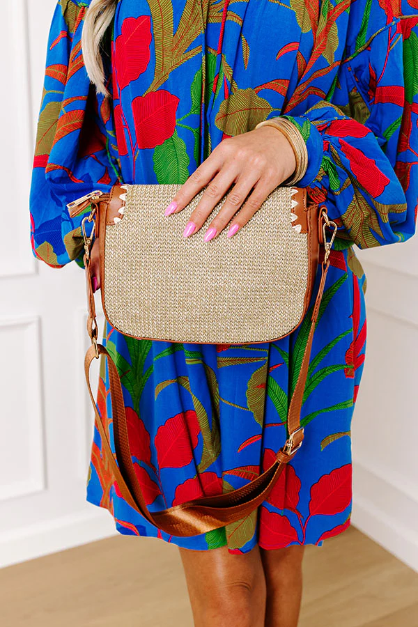 Vacay Ready Woven Crossbody in Maple - Image 4