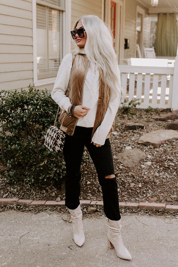 Velvet Noir Quilted Vest - Image 5