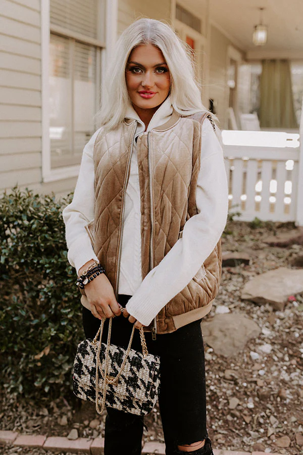 Velvet Noir Quilted Vest - Image 6