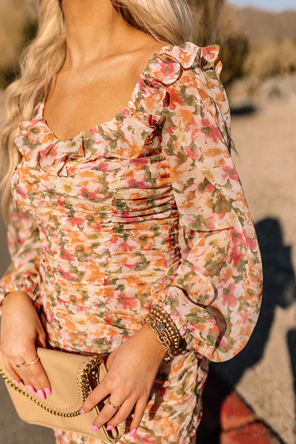 Venice Views Floral Ruched Dress - Image 6