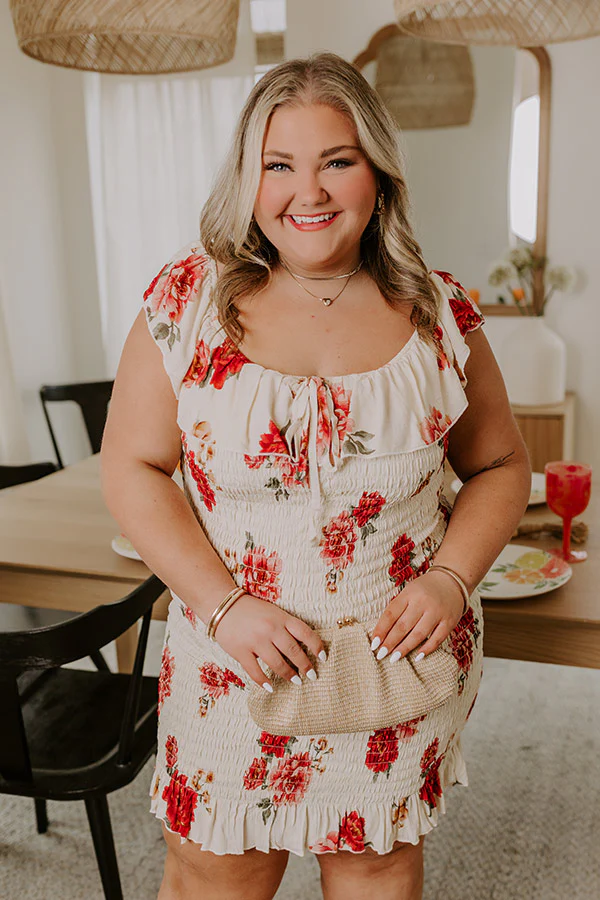 Ventura Highway Smocked Dress In Cream Curves - Image 2