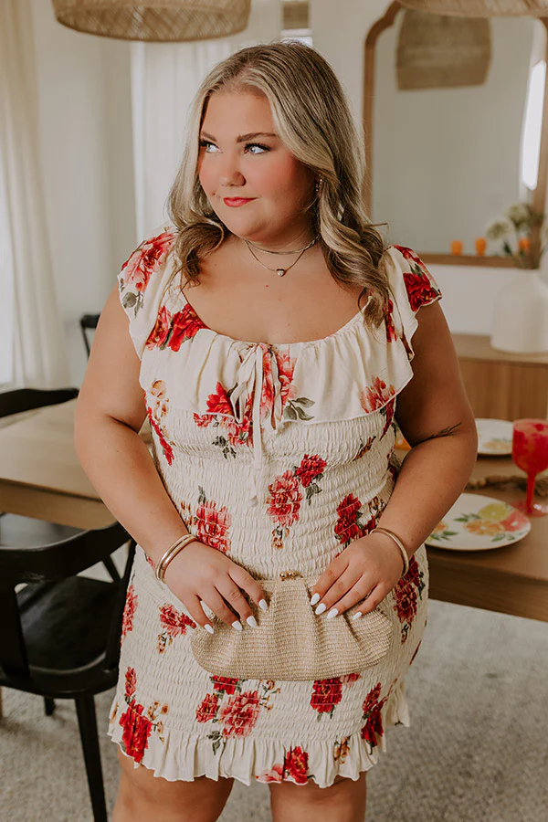 Ventura Highway Smocked Dress In Cream Curves - Image 3