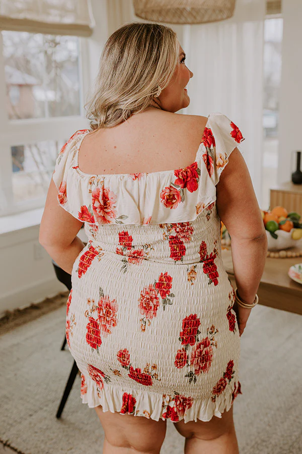 Ventura Highway Smocked Dress In Cream Curves - Image 4