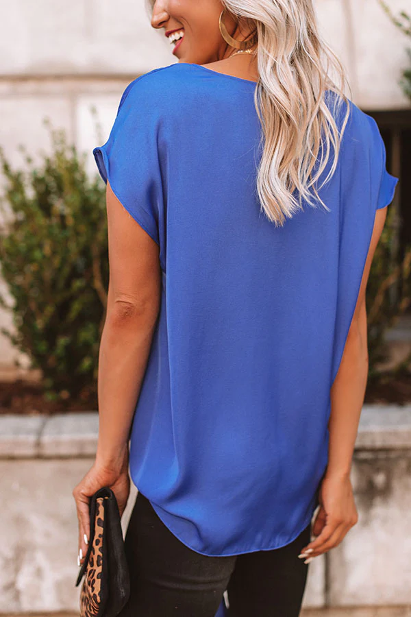 Villa Vacation Top In Royal Blue - Image 5