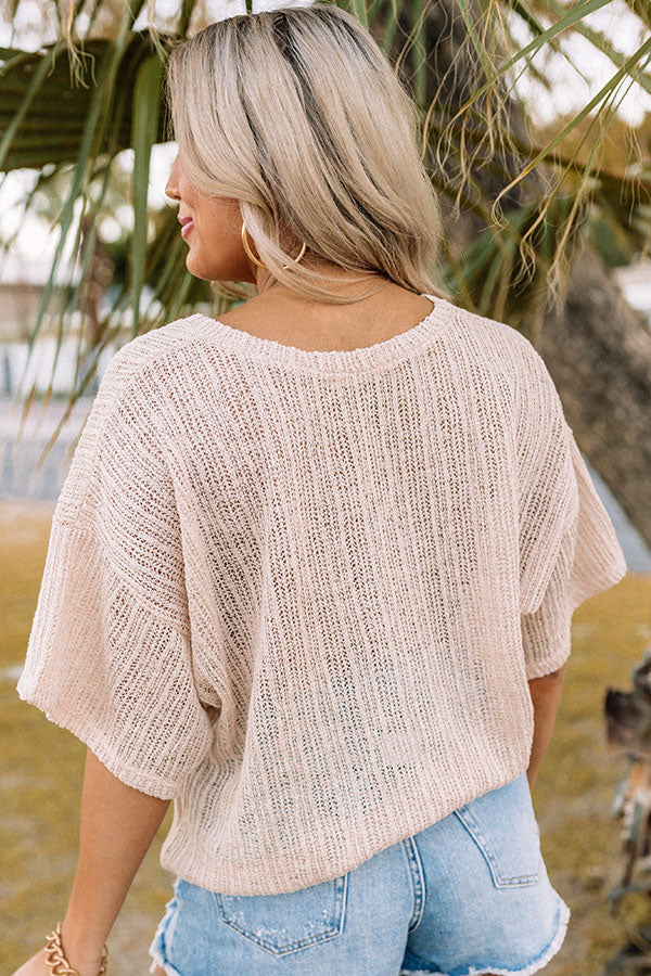 Vitamin Sea For Me Knit Top In Light Peach - Image 9