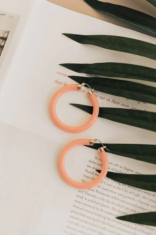 Waves Of Joy Hoop Earrings In Blooming Dahlia - Image 3