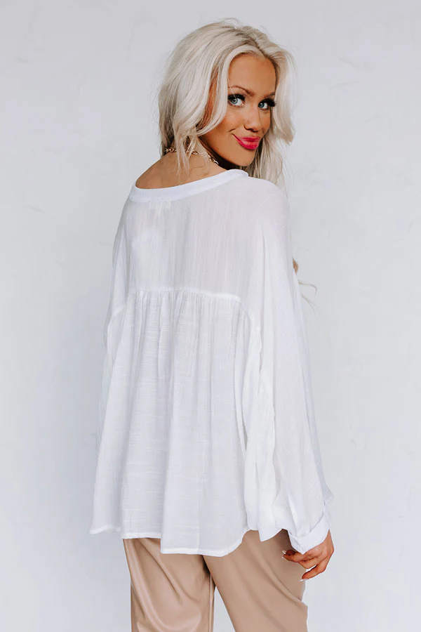Weekend Trip Travels Shift Top in Ivory - Image 5