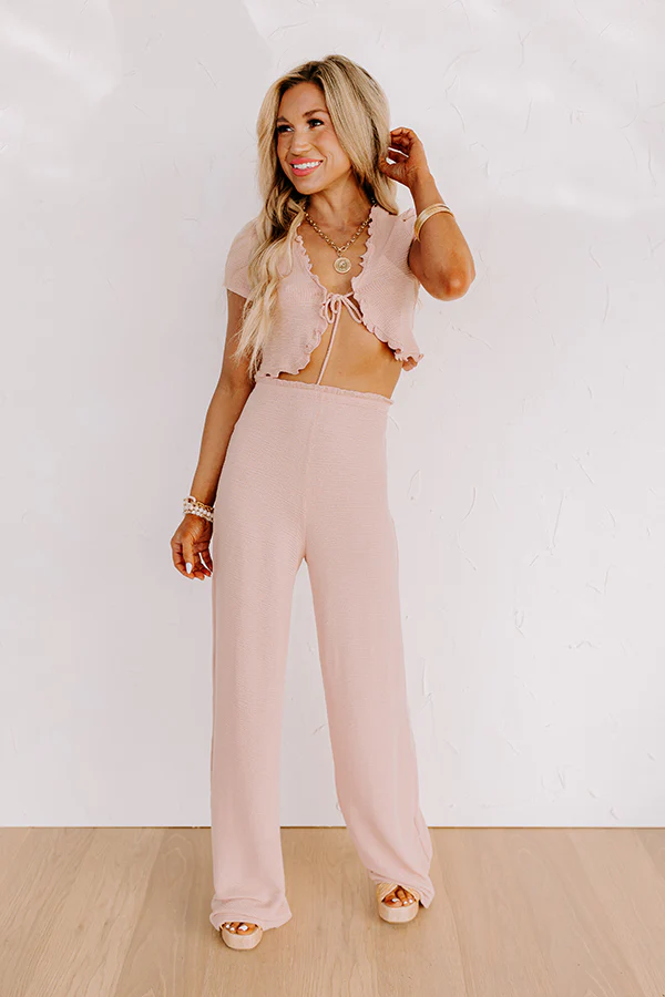 Wharf Crop Top in Blush - Image 4
