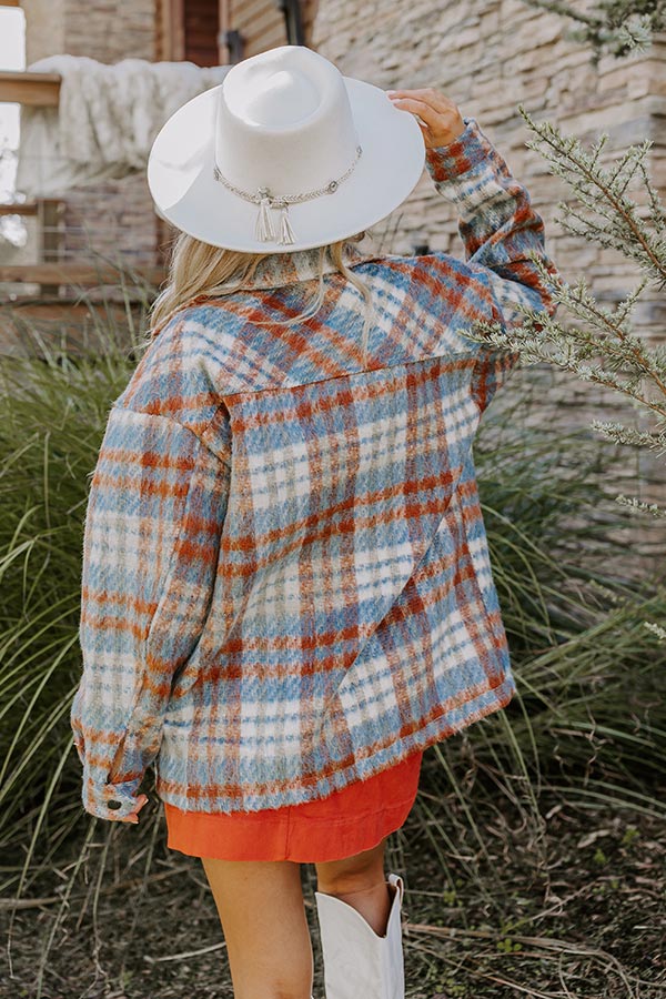 Whistling Woods Plaid Jacket In Riverside - Image 4