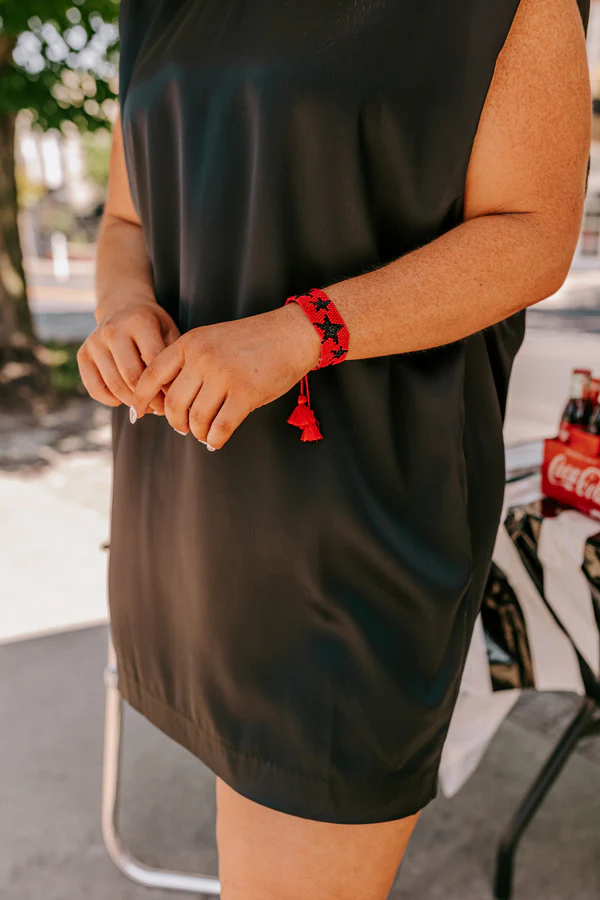 Winners Only Beaded Bracelet In Red/Black - Image 2