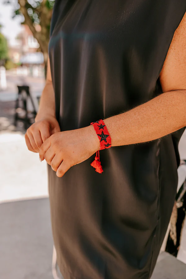 Winners Only Beaded Bracelet In Red/Black - Image 3