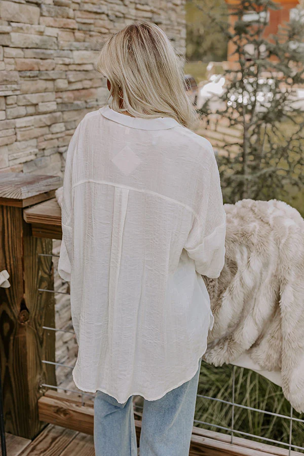Wisteria Avenue Button Up In Cream - Image 3
