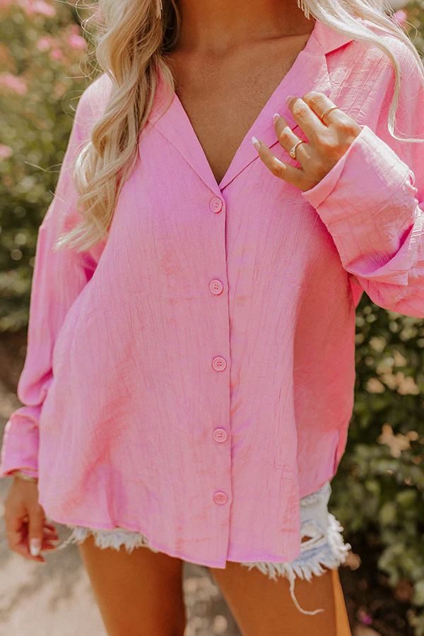 Wisteria Avenue Button Up In Pink - Image 9
