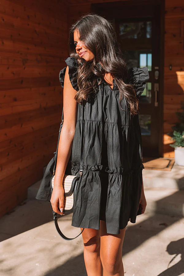 Worth Avenue Mini Dress In Black - Image 6