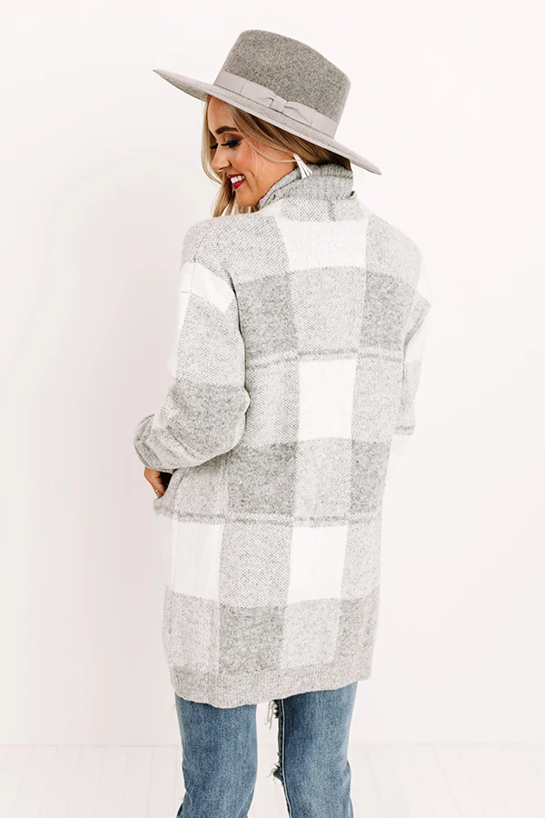 Wrapped In Cozy Buffalo Check Cardigan - Image 10