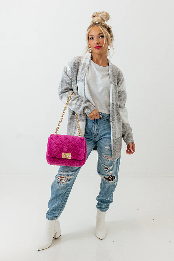 Wrapped In Cozy Buffalo Check Cardigan - Image 2