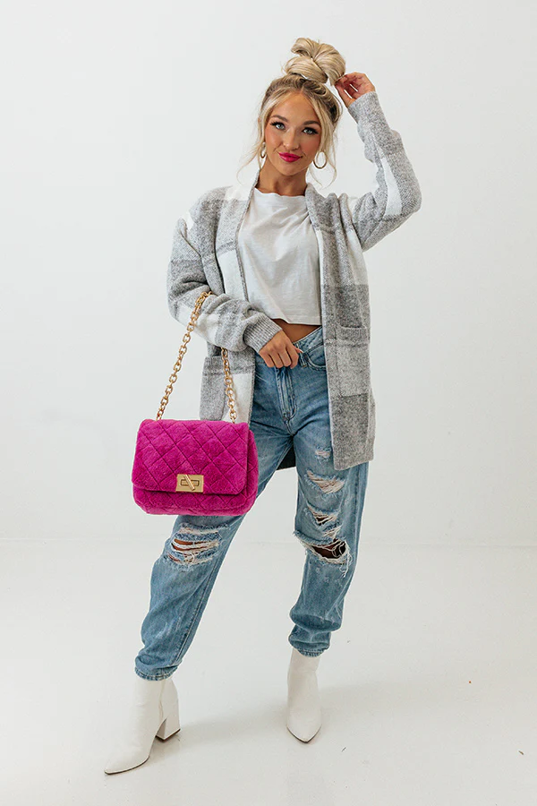 Wrapped In Cozy Buffalo Check Cardigan - Image 4