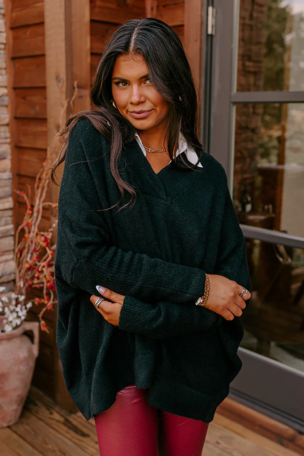 Wrapped Up In Love Sweater Top in Black - Image 8