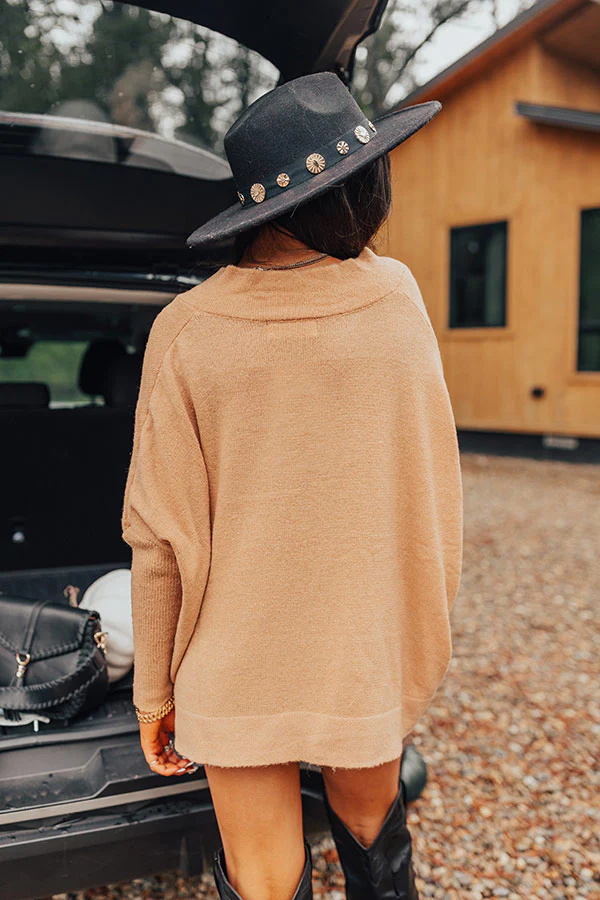 Wrapped Up In Love Sweater Top in Iced Latte - Image 5