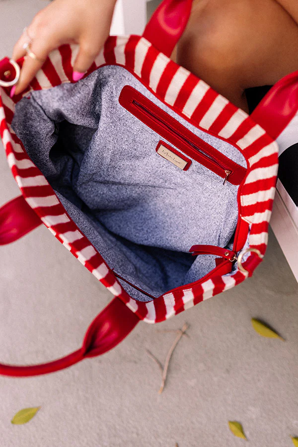 Yachty or Nice Striped Tote - Image 3